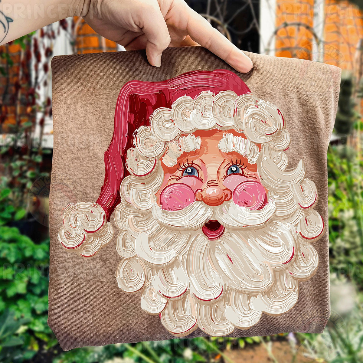 Painted Vintage Santa Face
