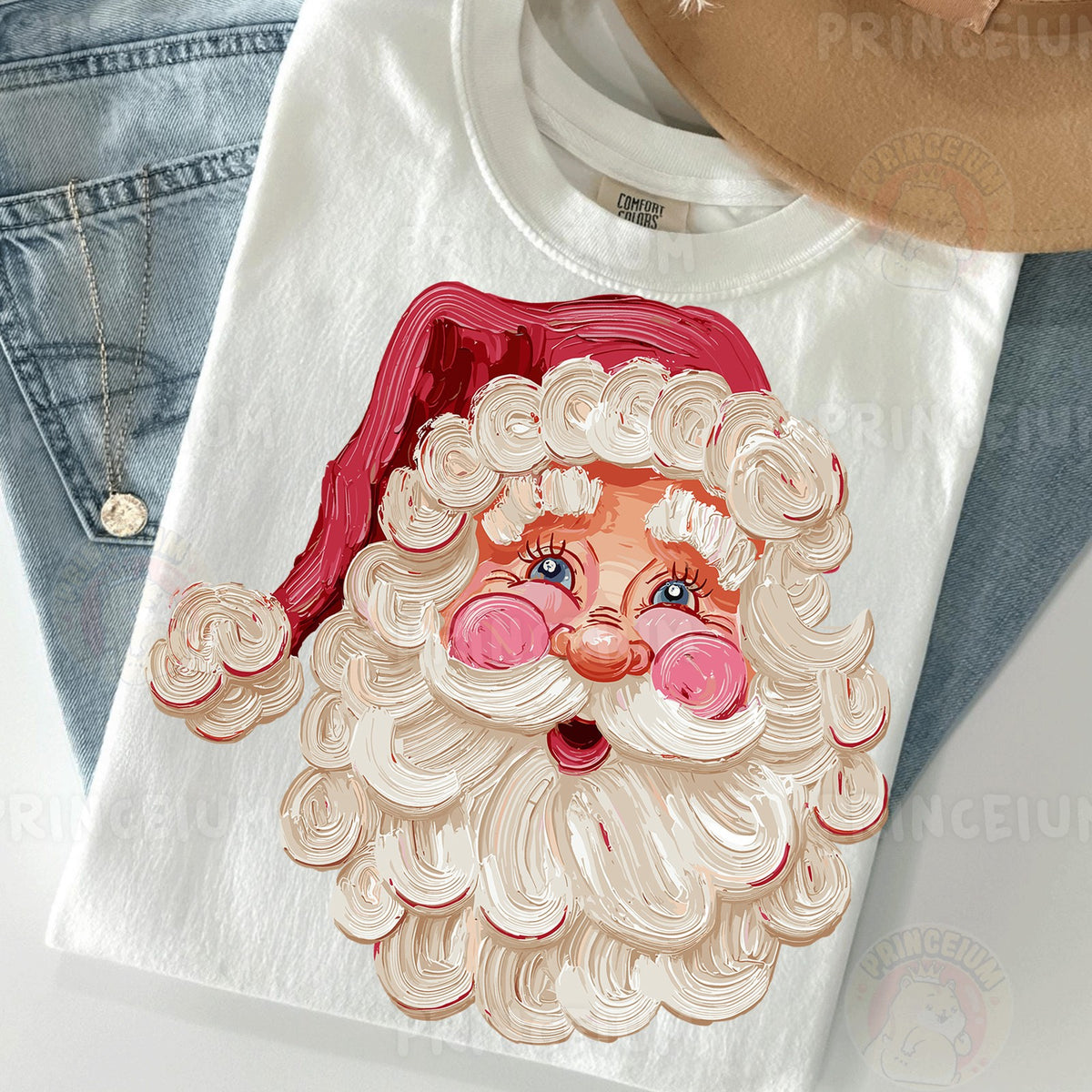 Painted Vintage Santa Face