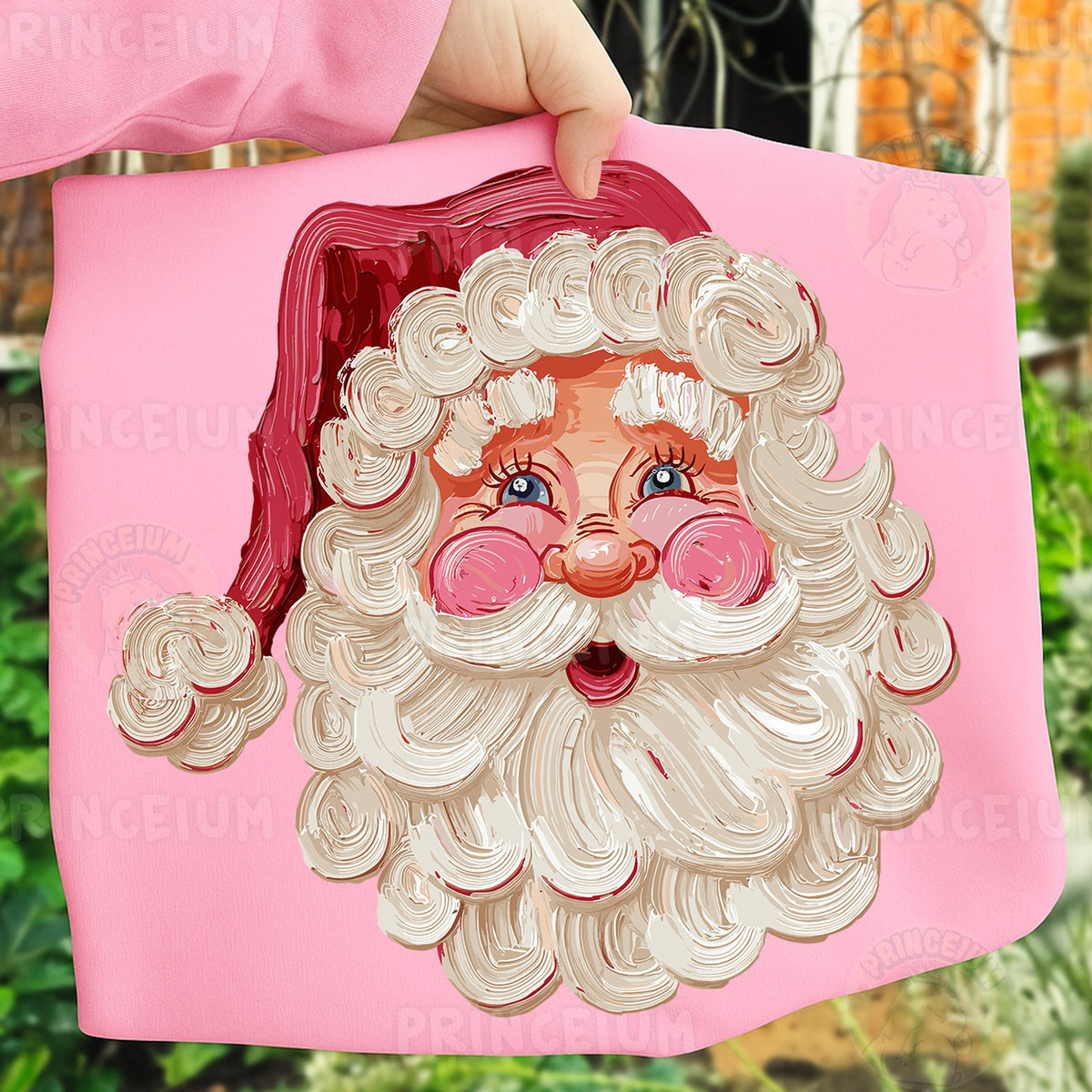 Painted Vintage Santa Face