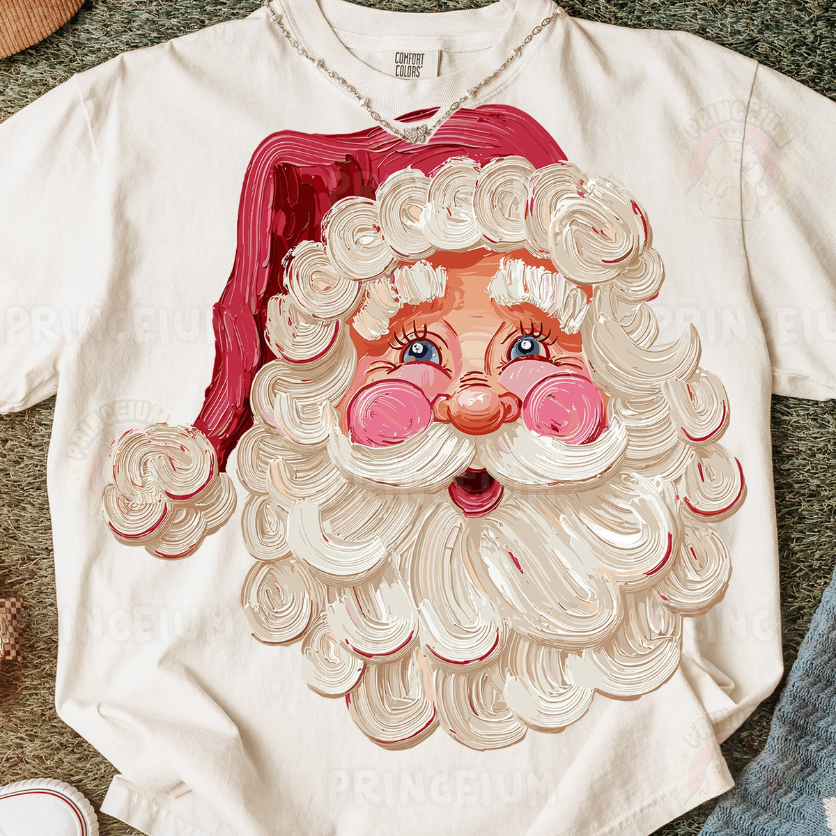 Painted Vintage Santa Face
