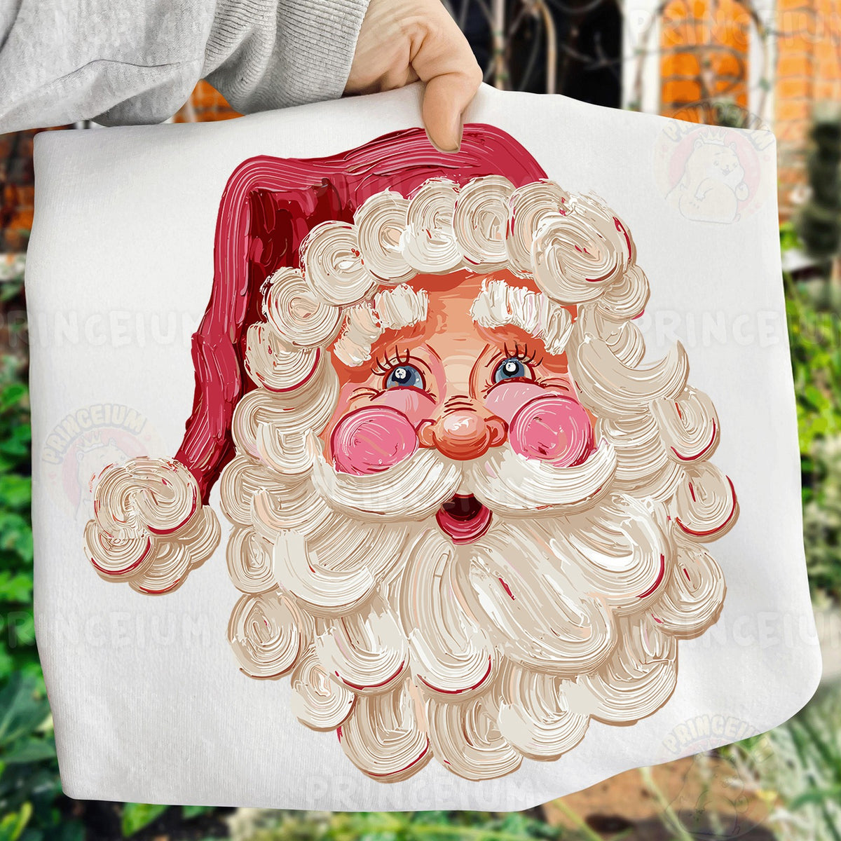 Painted Vintage Santa Face