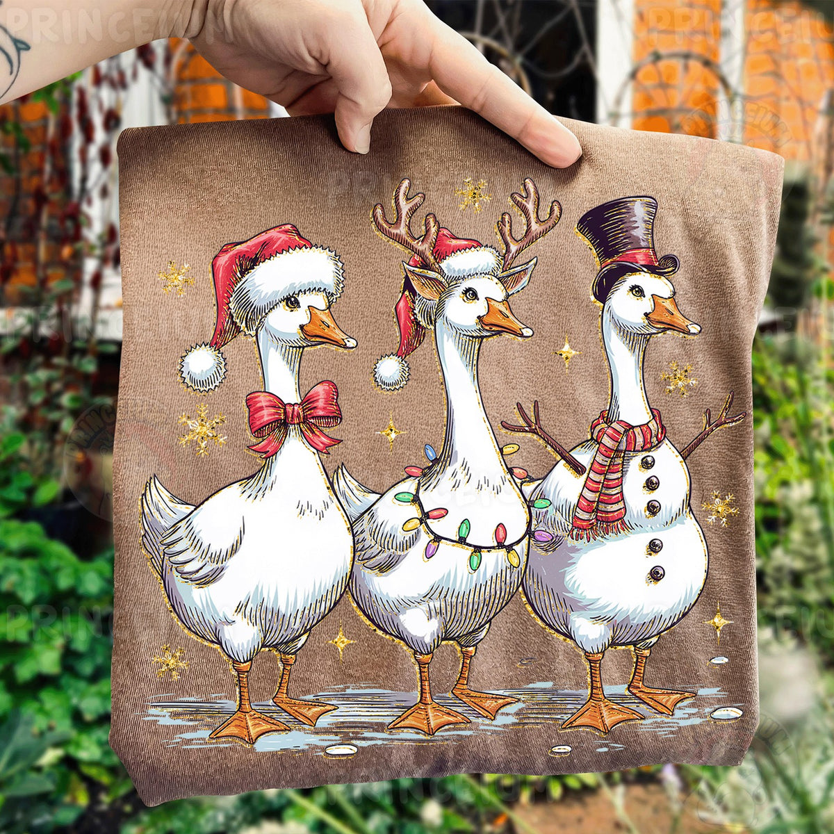 Christmas Geese Trio