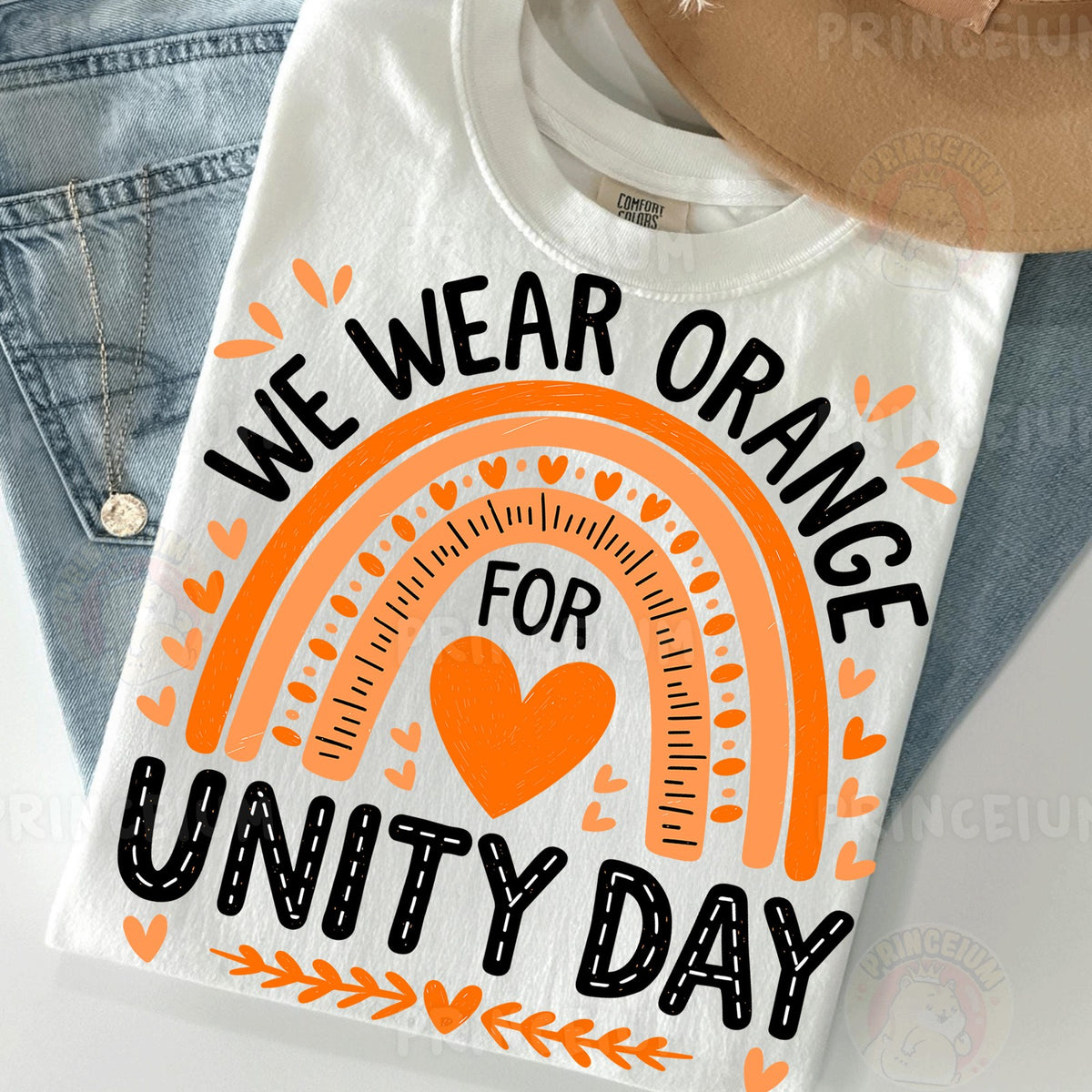 We Wear Orange Unity Day Rainbow