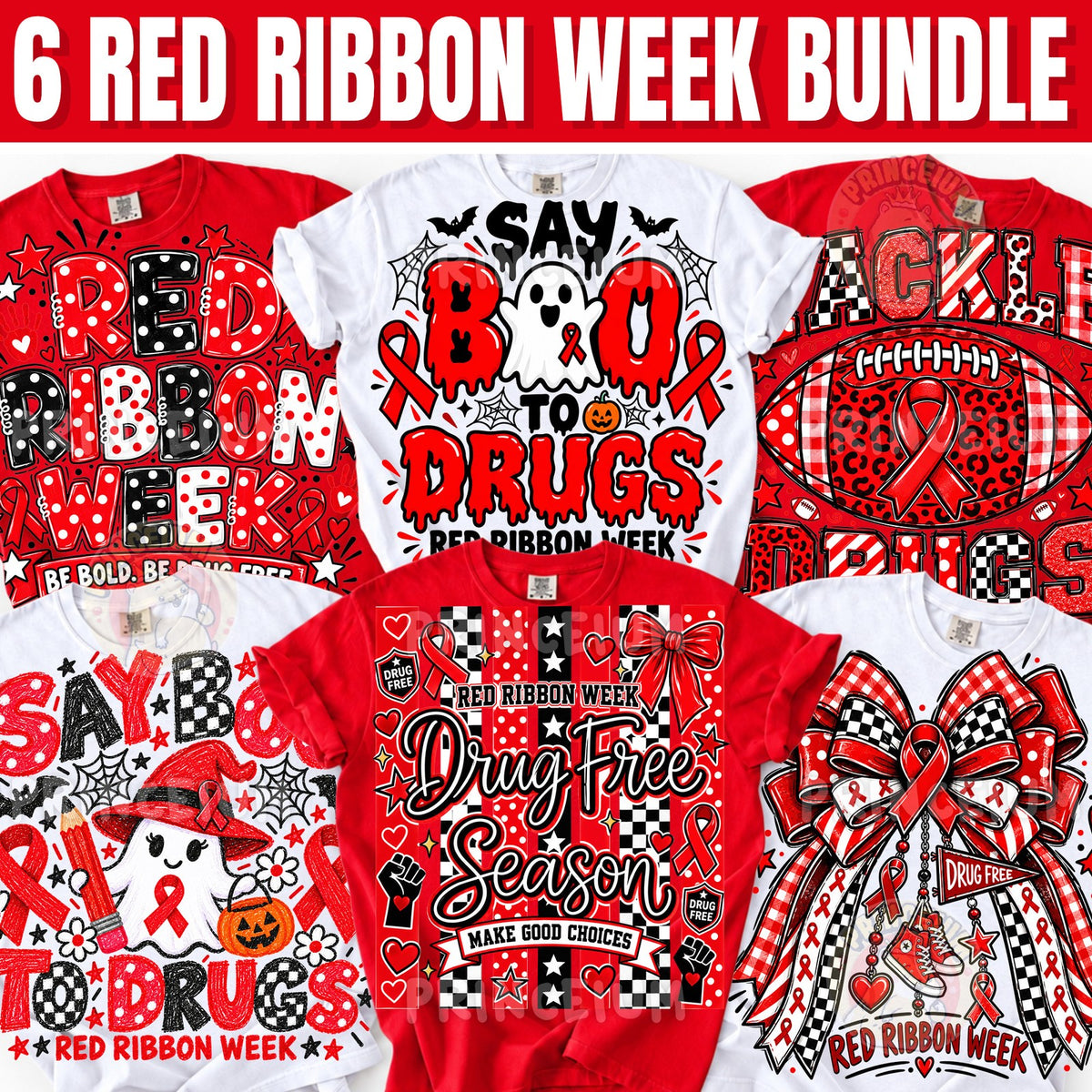 Say Boo to Drugs & Tackle Drugs Red Ribbon Week Bundle