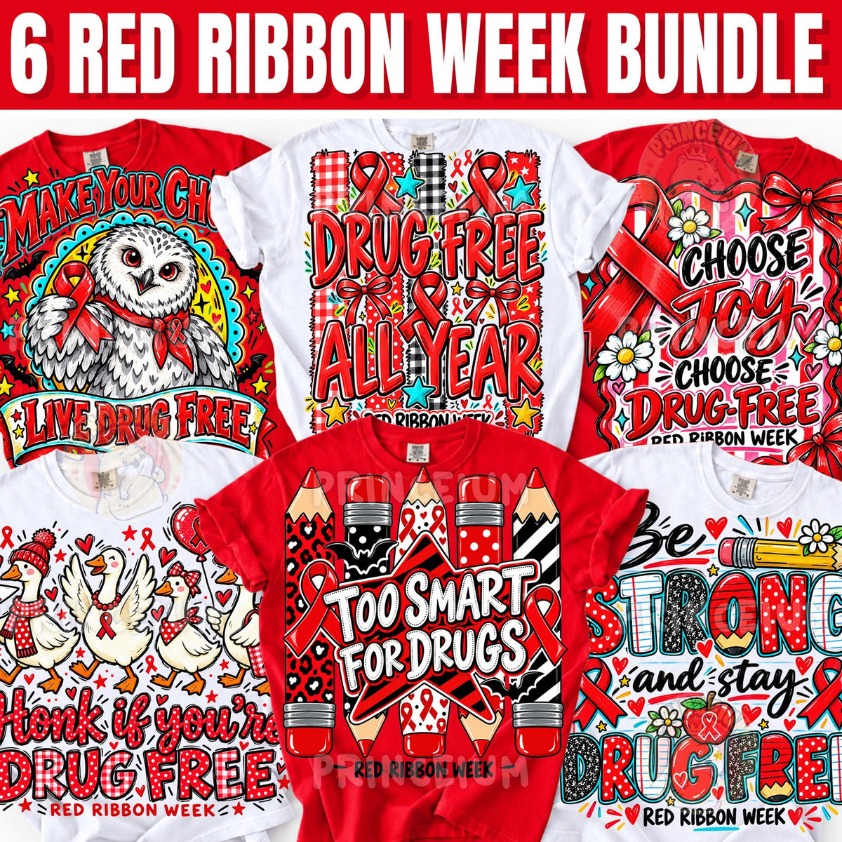 Too Smart for Drugs Red Ribbon Week Bundle