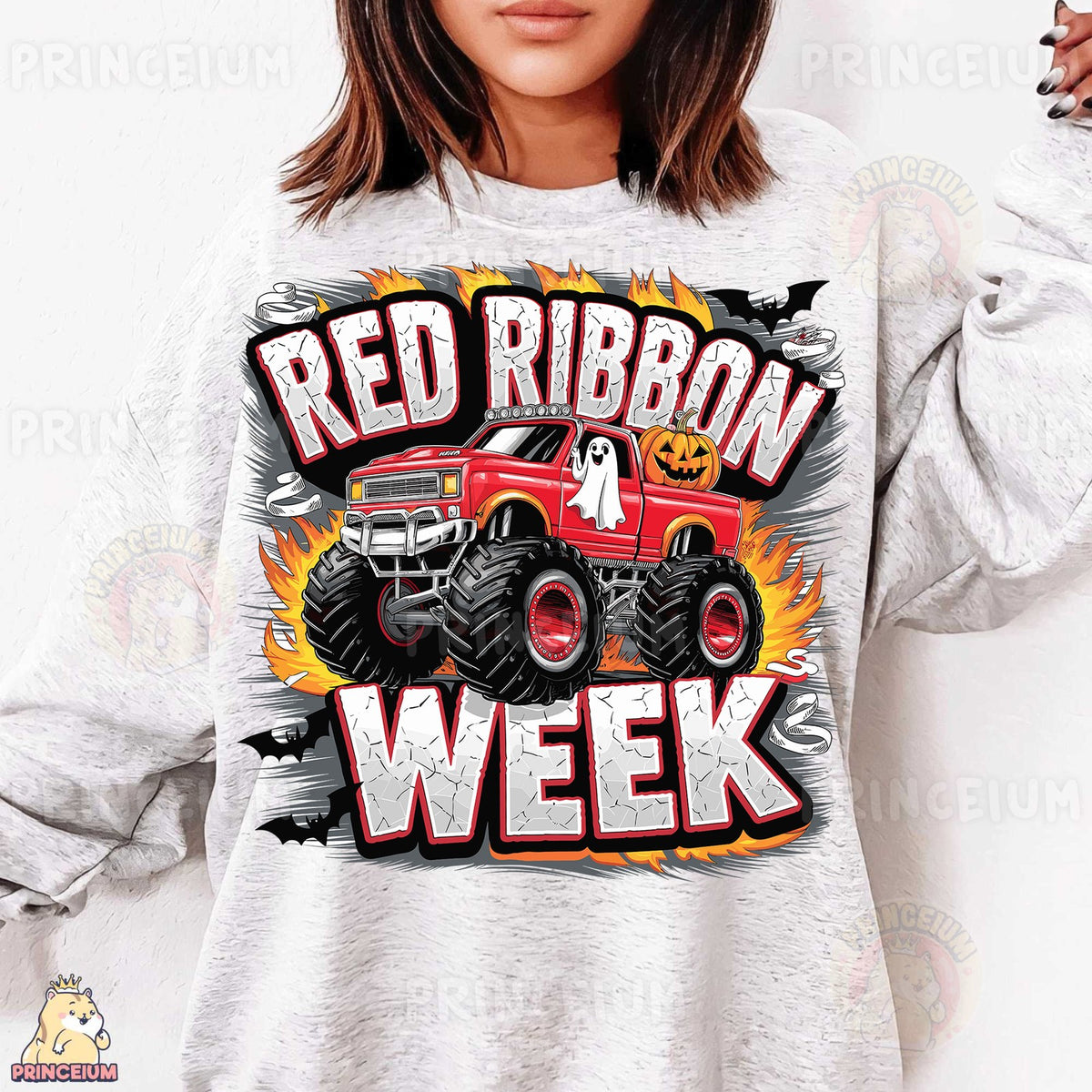 Red Ribbon Week Monster Truck