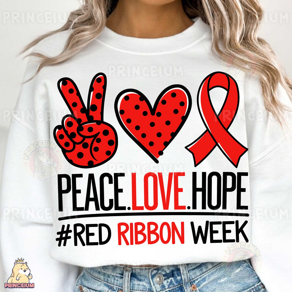 Peace Love Hope Red Ribbon Week