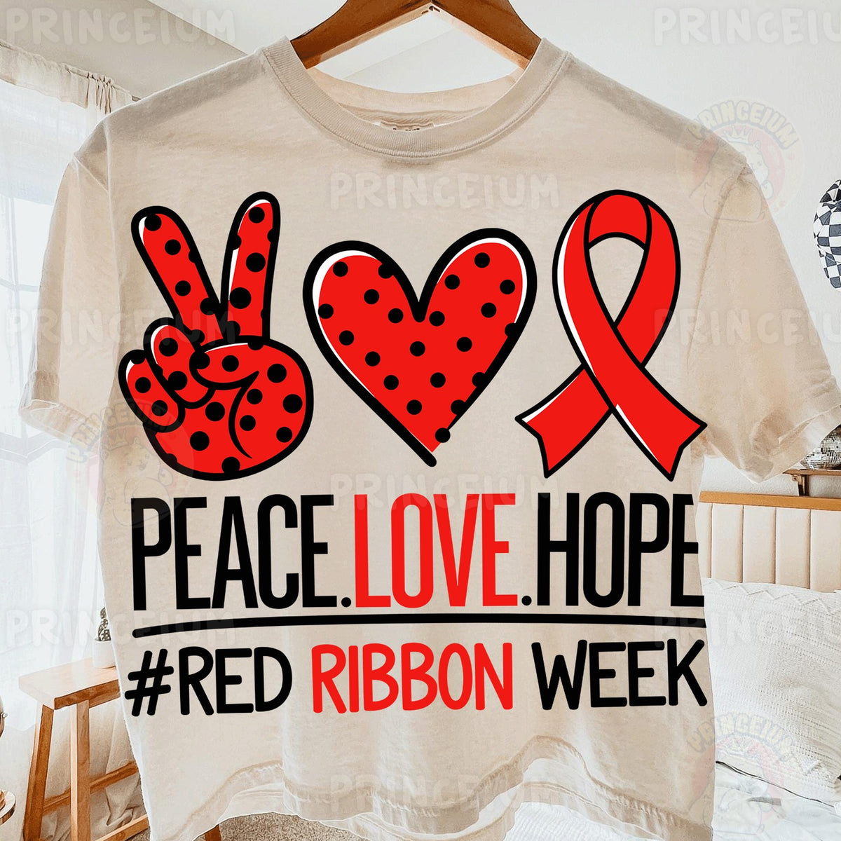 Peace Love Hope Red Ribbon Week