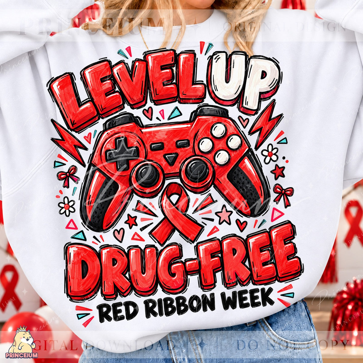 Level Up Drug-Free Red Ribbon Week