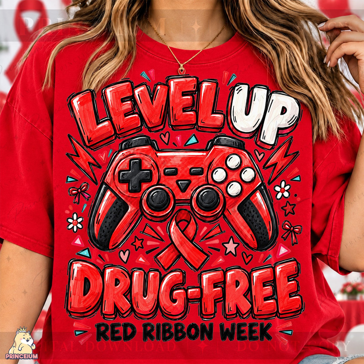 Level Up Drug-Free Red Ribbon Week