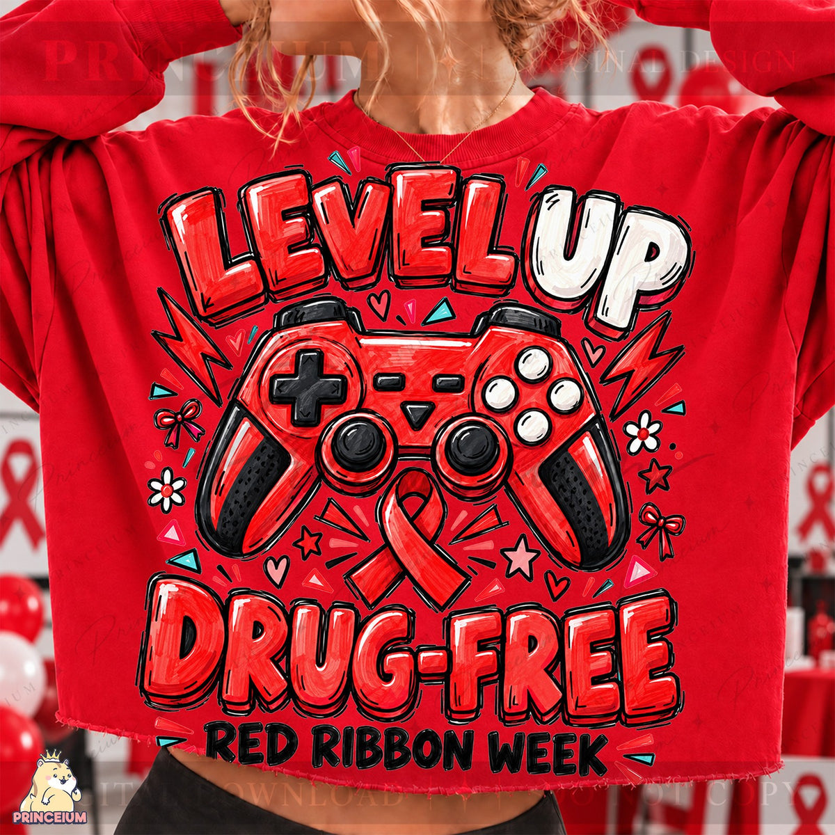 Level Up Drug-Free Red Ribbon Week
