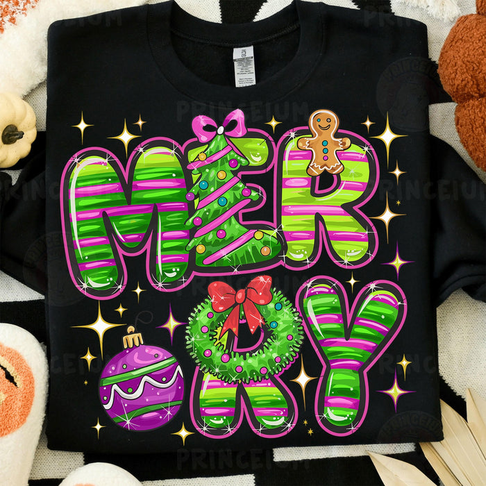Candy Stripe Merry Christmas