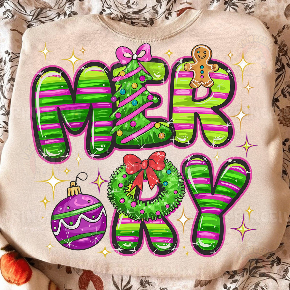 Candy Stripe Merry Christmas