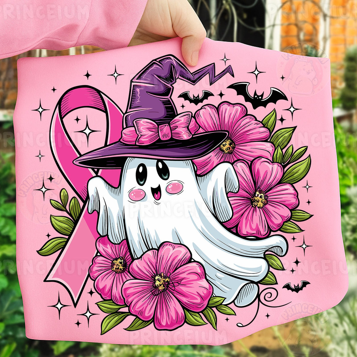 Pink Ribbon Witch Ghost