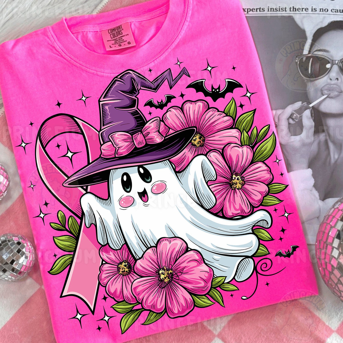 Pink Ribbon Witch Ghost