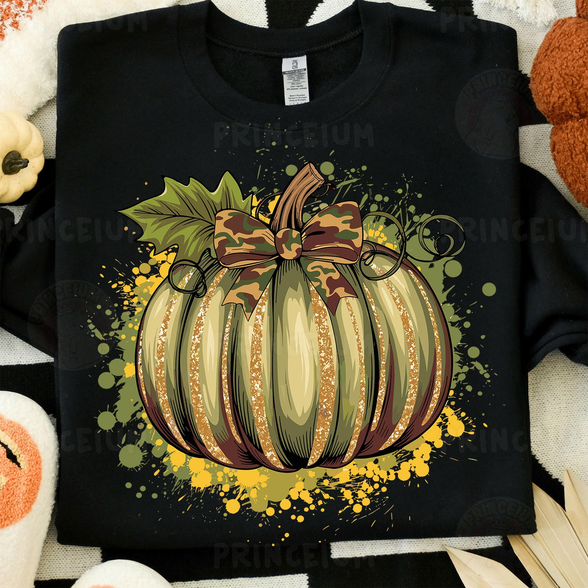 Camo Glitter Pumpkin