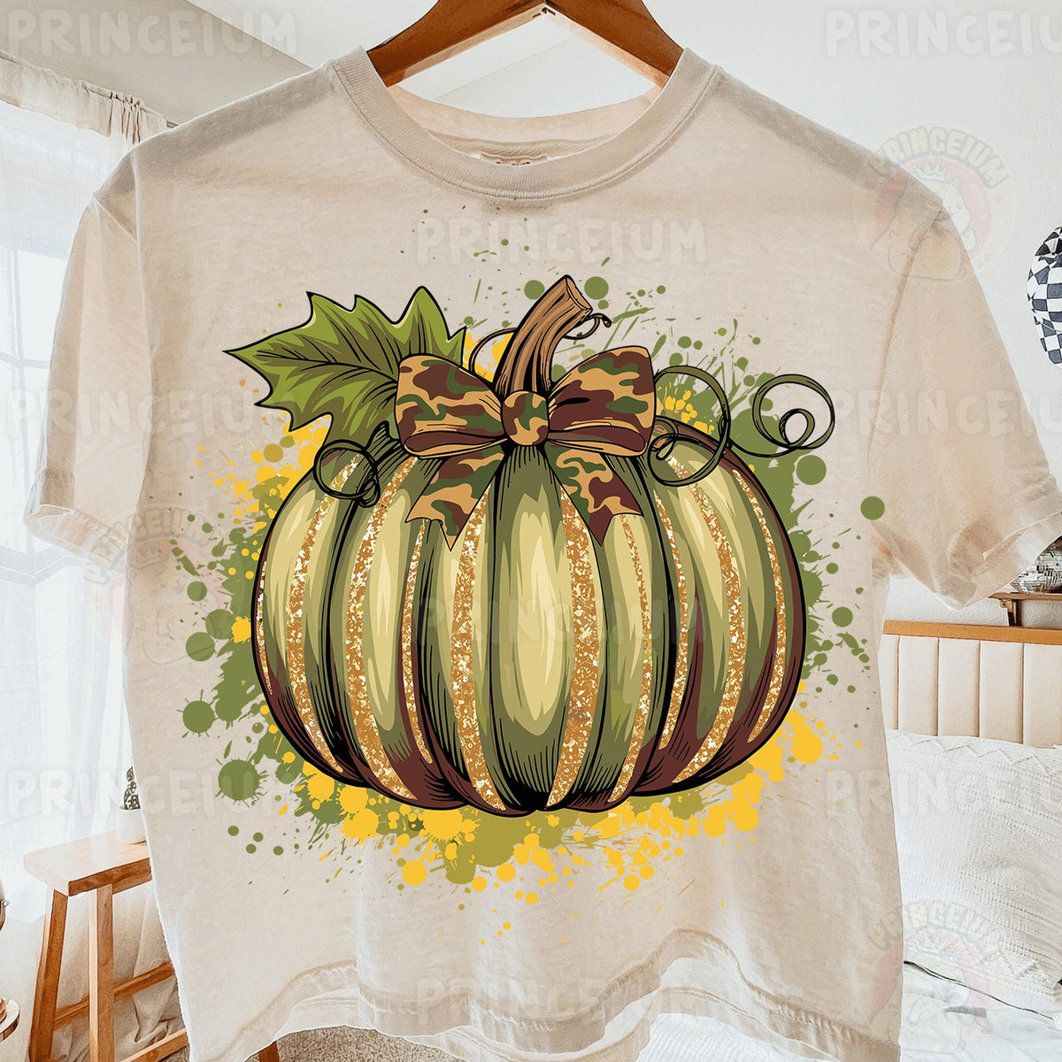 Camo Glitter Pumpkin