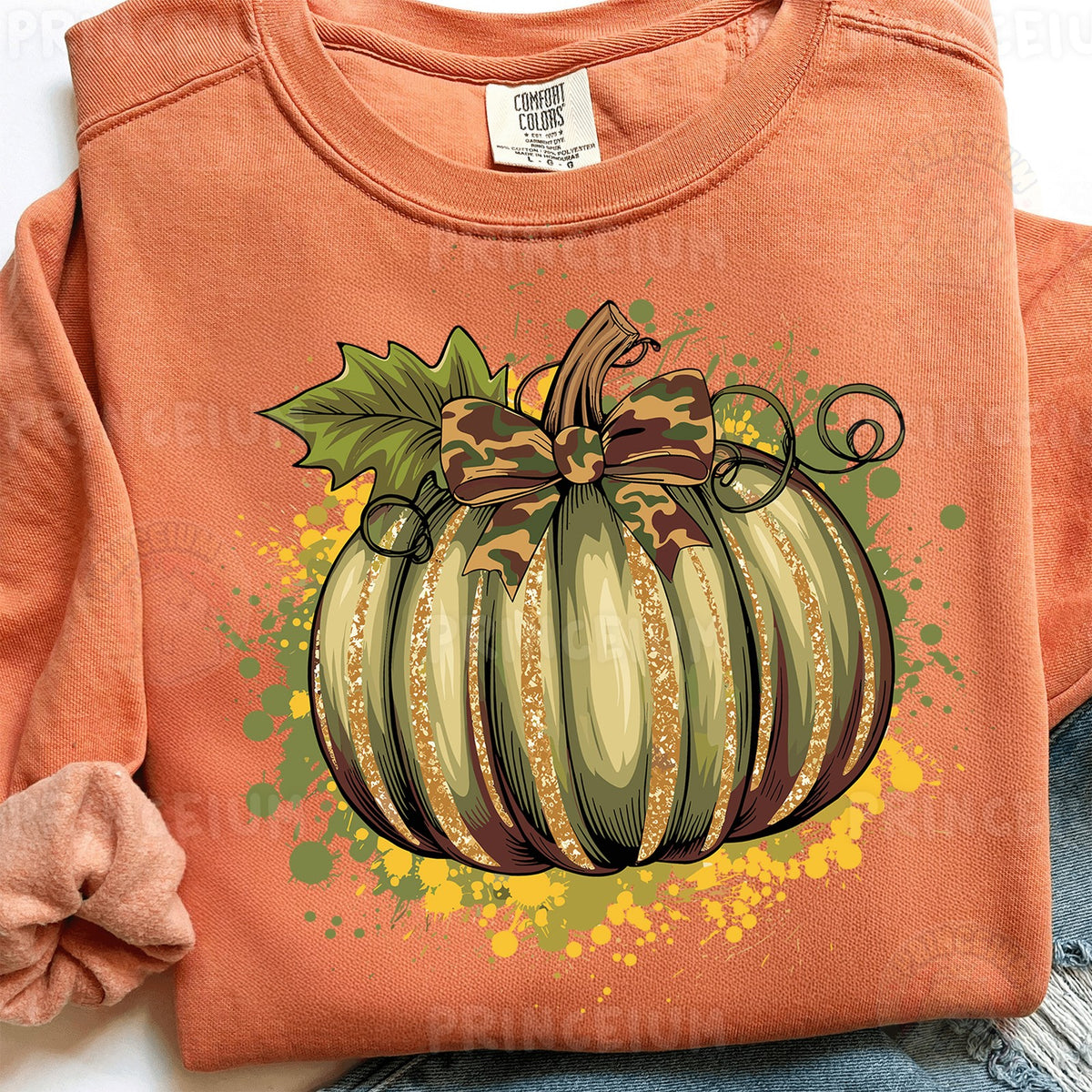Camo Glitter Pumpkin