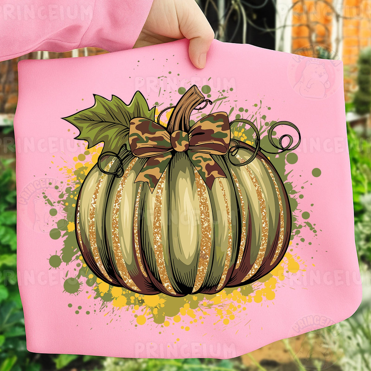 Camo Glitter Pumpkin
