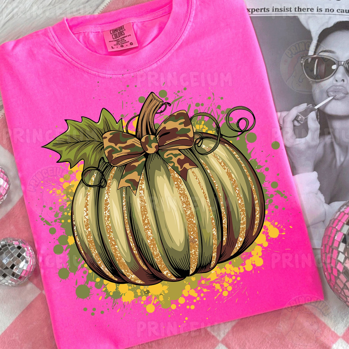 Camo Glitter Pumpkin