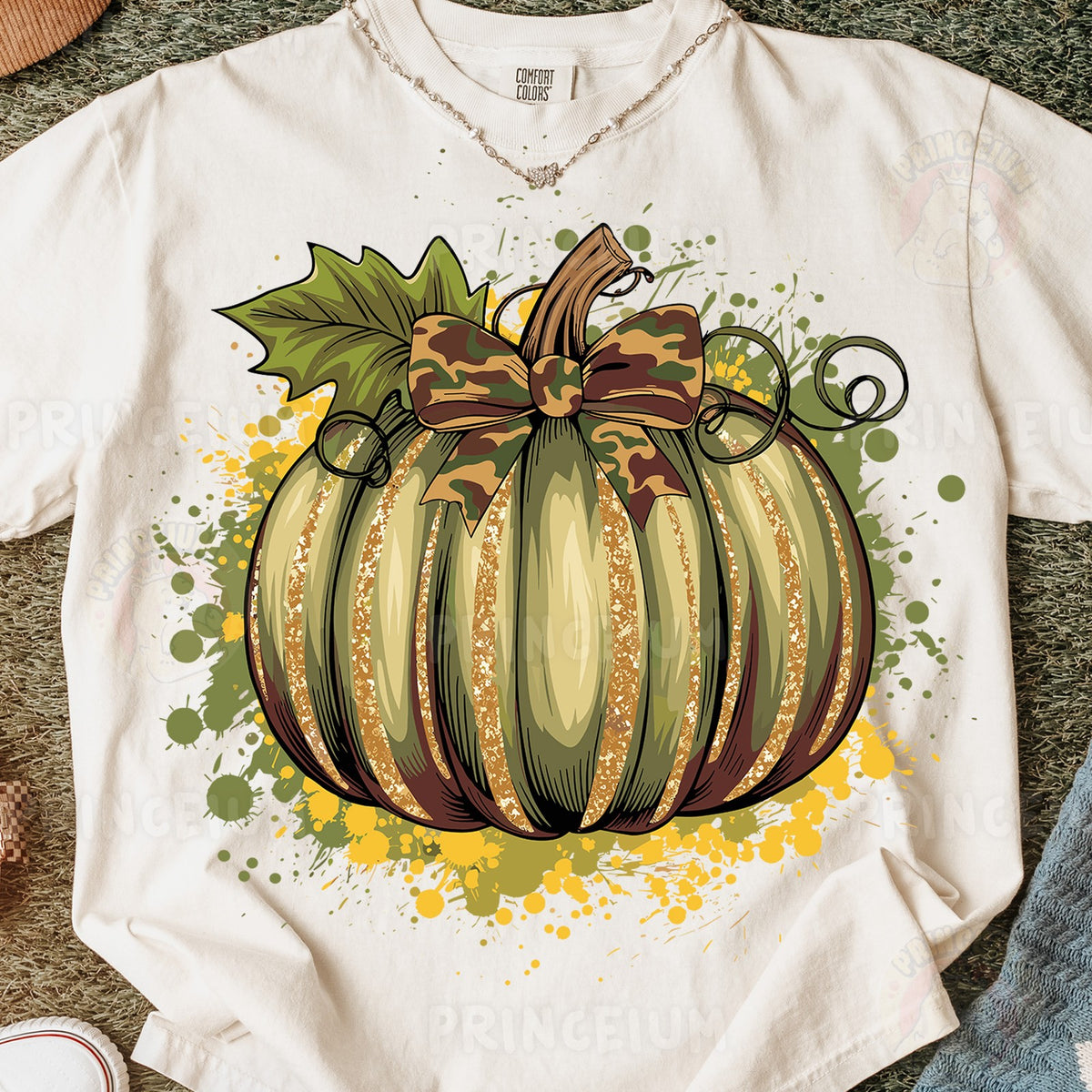 Camo Glitter Pumpkin