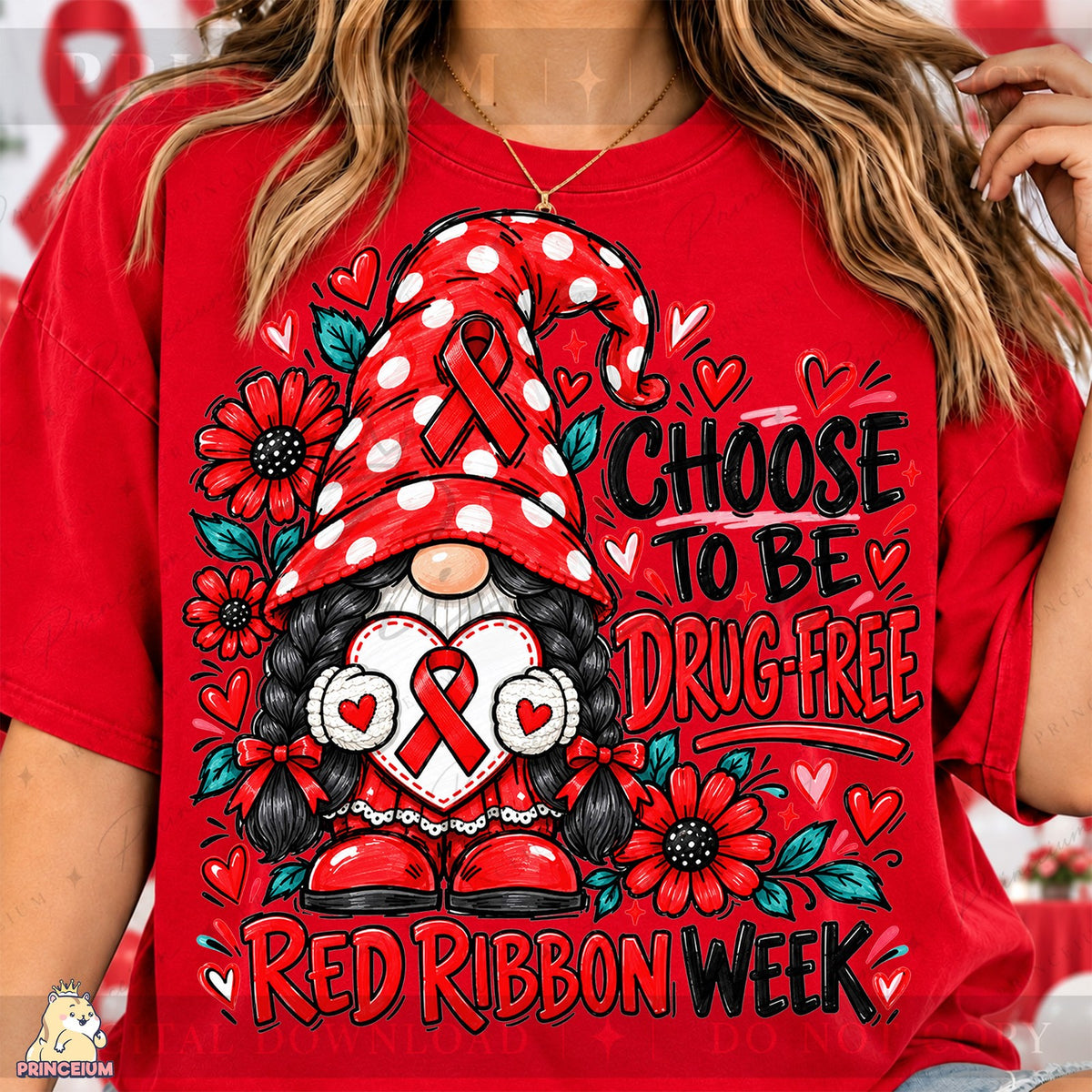Choose To Be Drug-Free Gnome