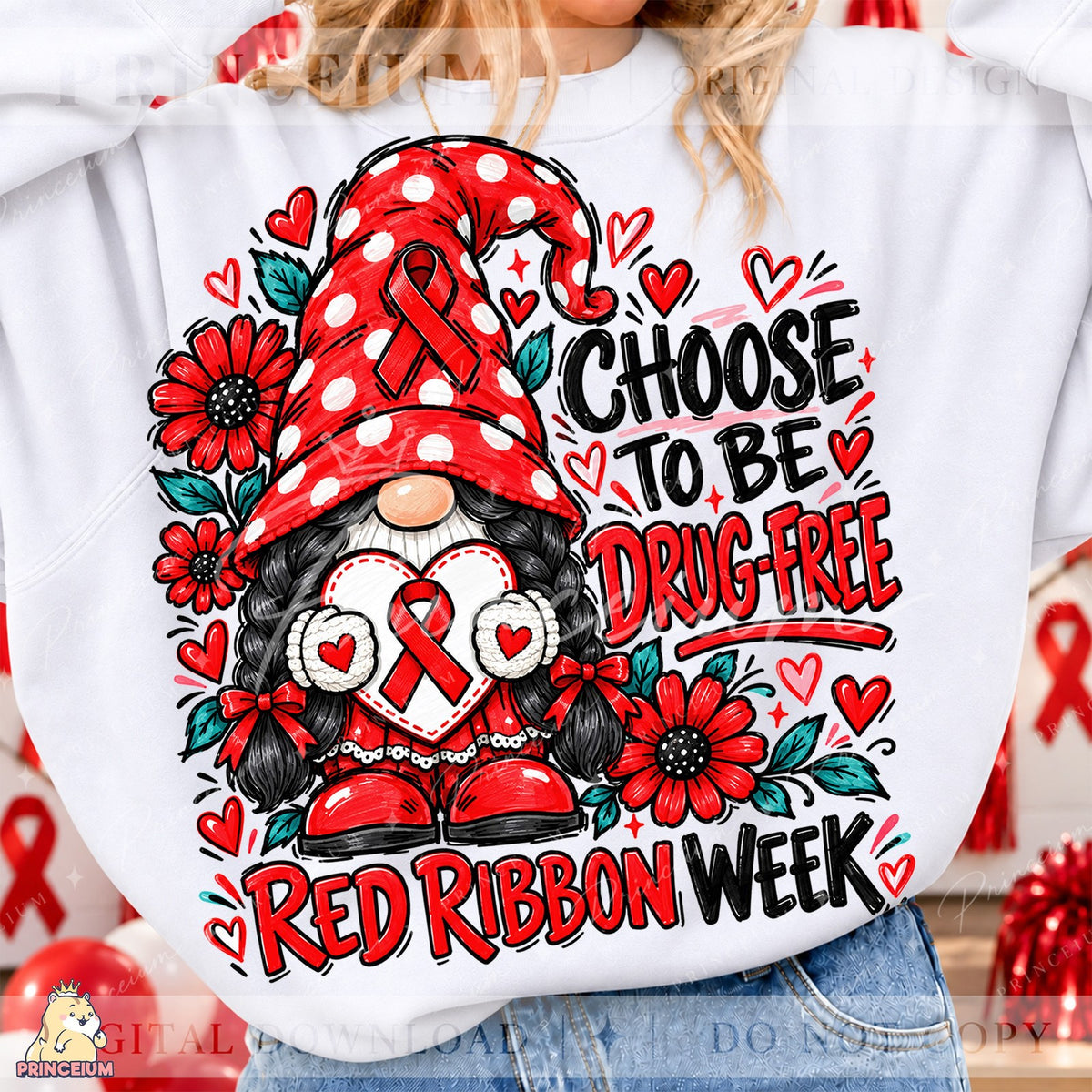 Choose To Be Drug-Free Gnome