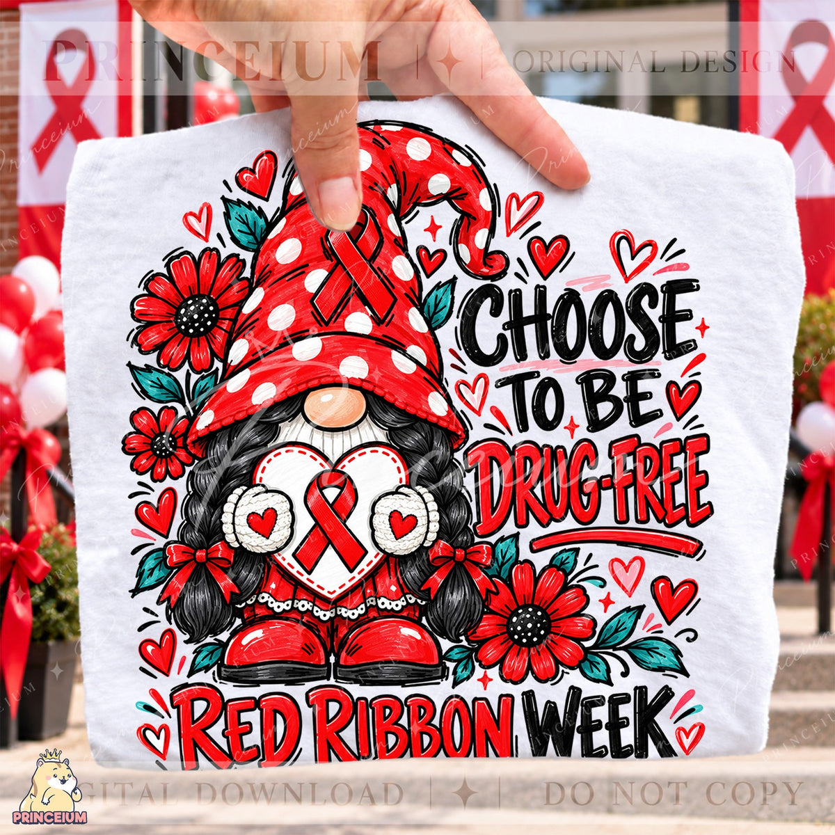 Choose To Be Drug-Free Gnome