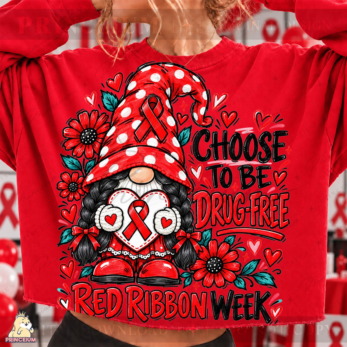 Choose To Be Drug-Free Gnome