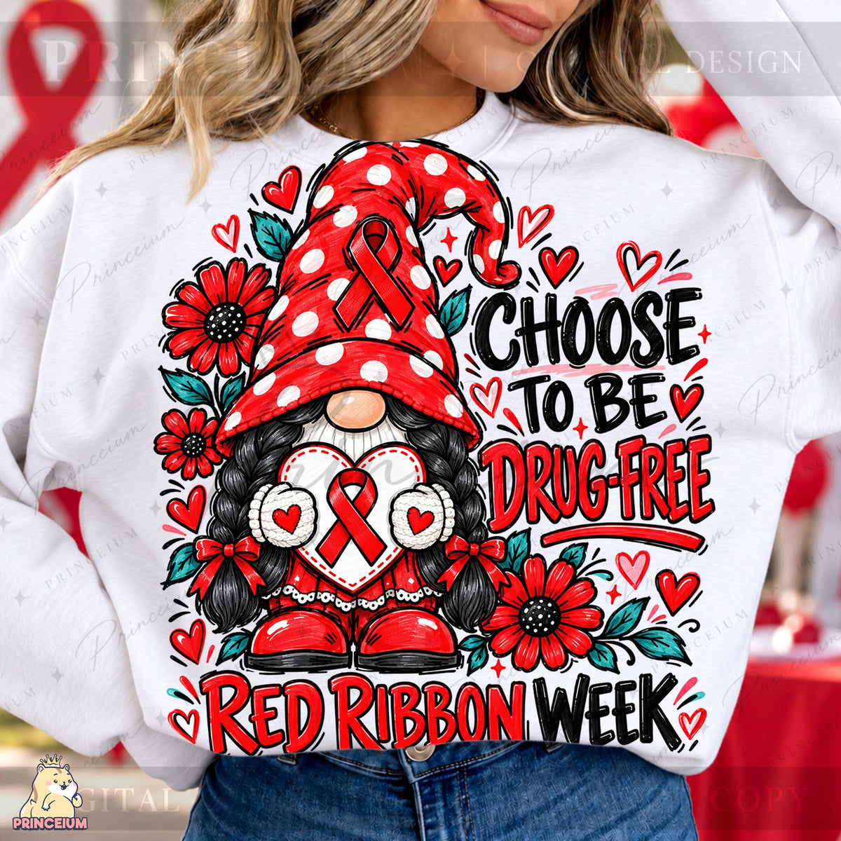 Choose To Be Drug-Free Gnome