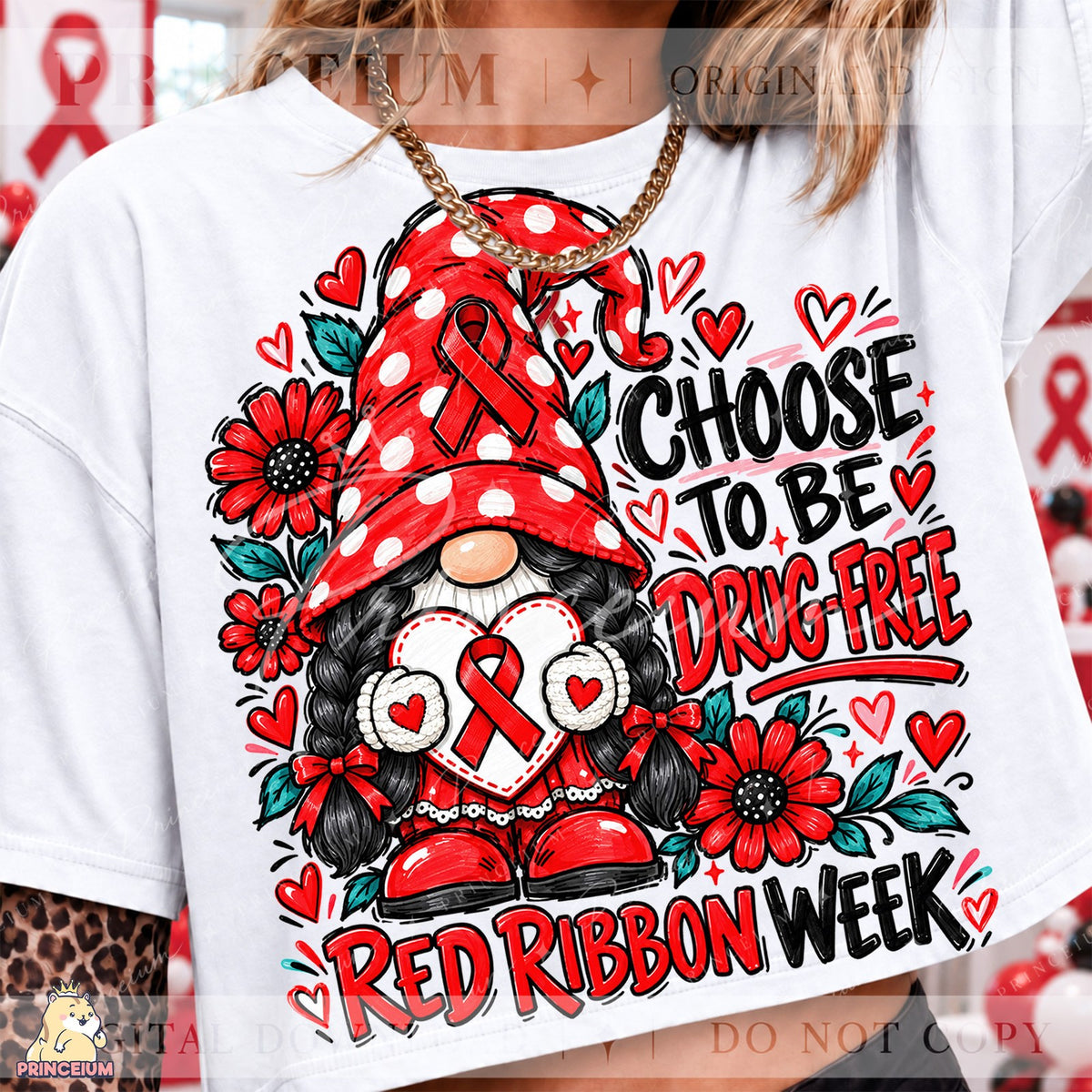 Choose To Be Drug-Free Gnome