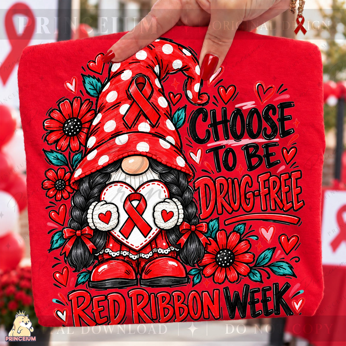Choose To Be Drug-Free Gnome