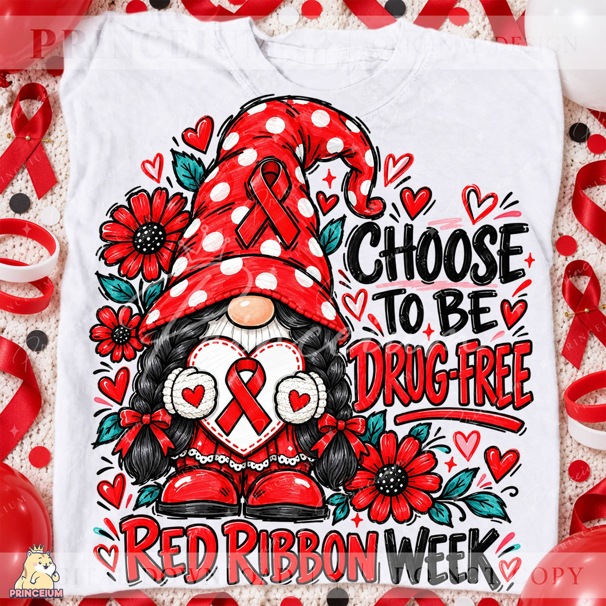 Choose To Be Drug-Free Gnome