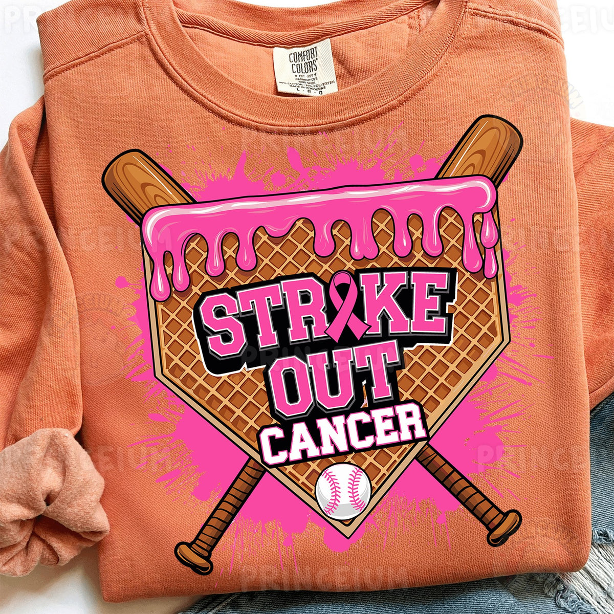 Strike Out Cancer Baseball