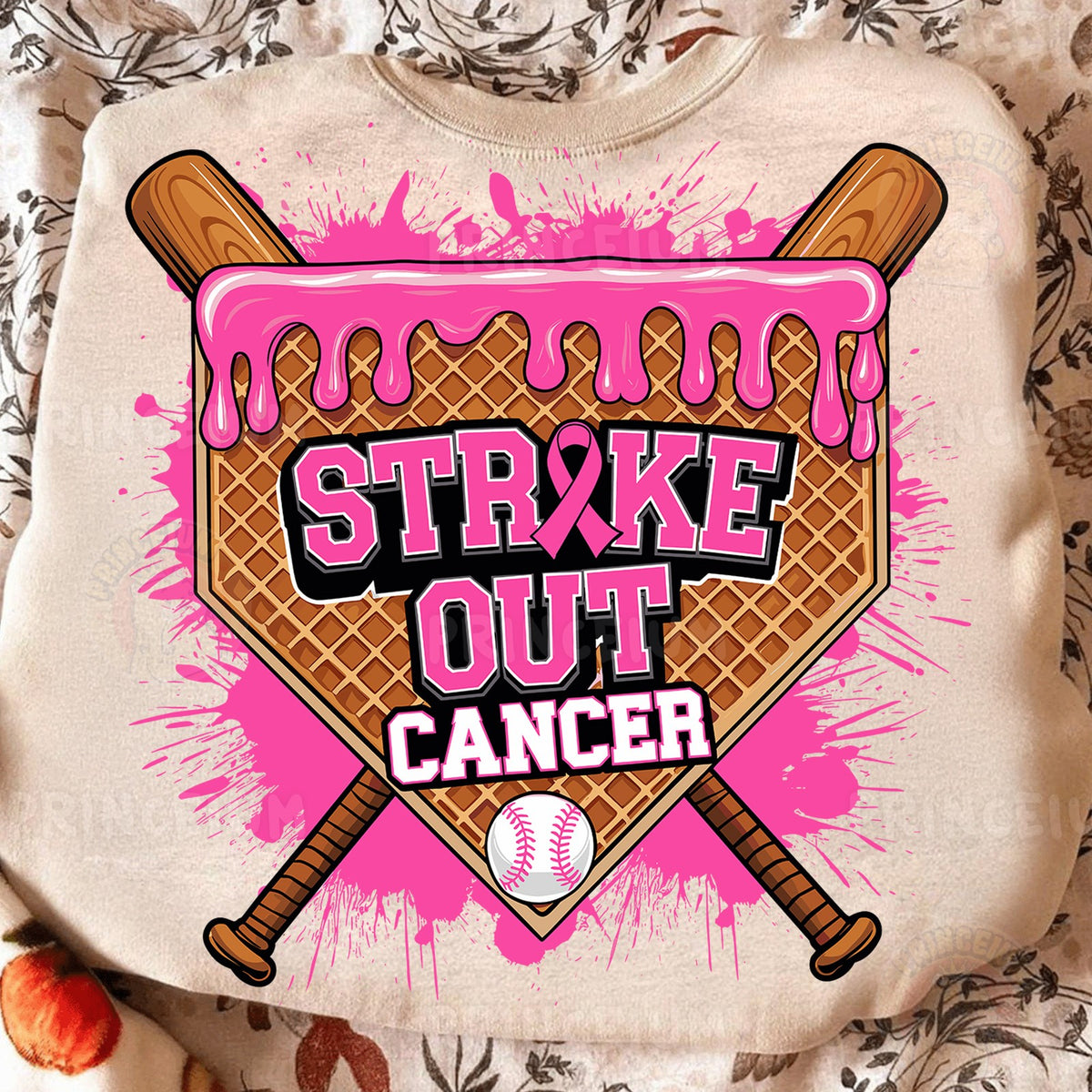 Strike Out Cancer Baseball