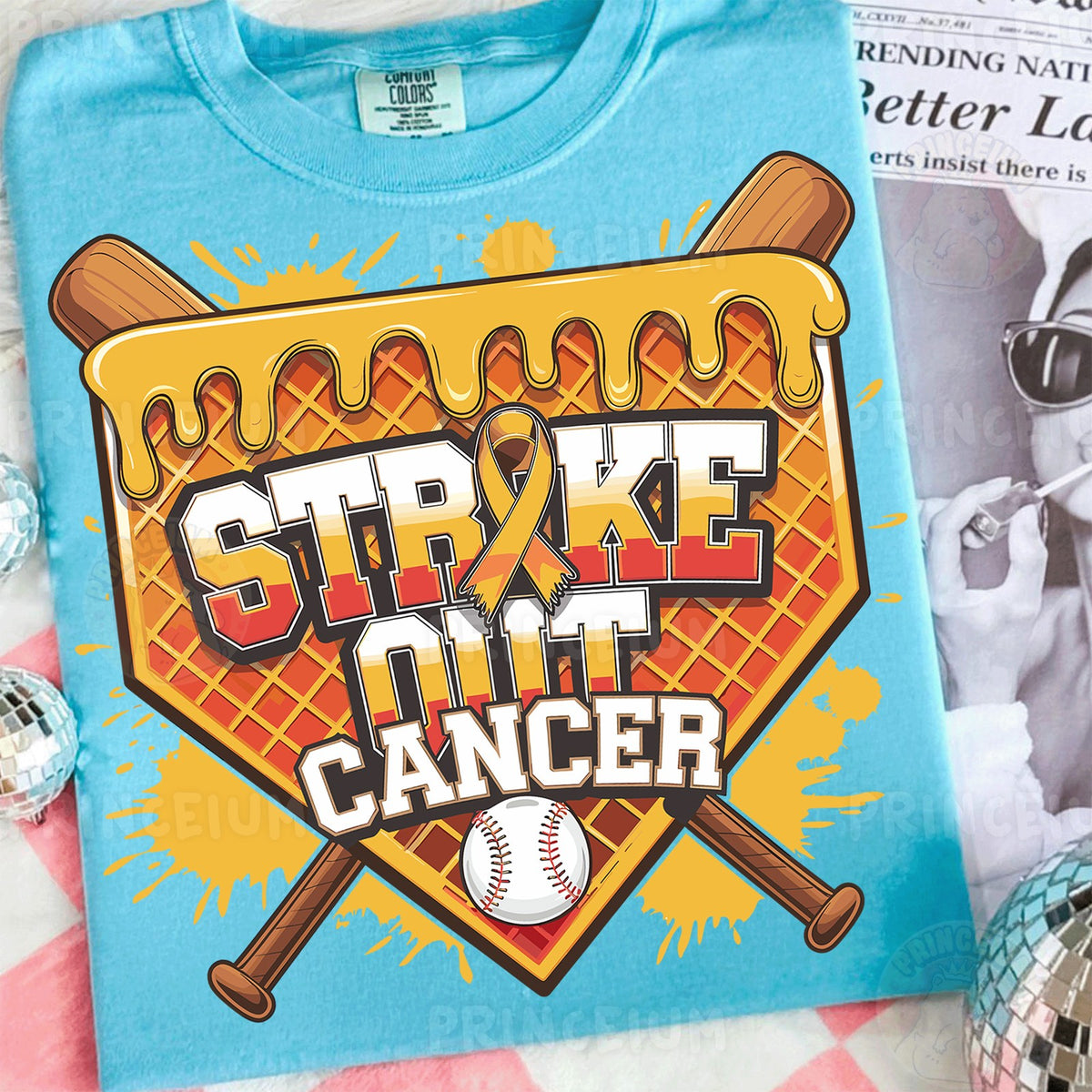 Strike Out Cancer Baseball