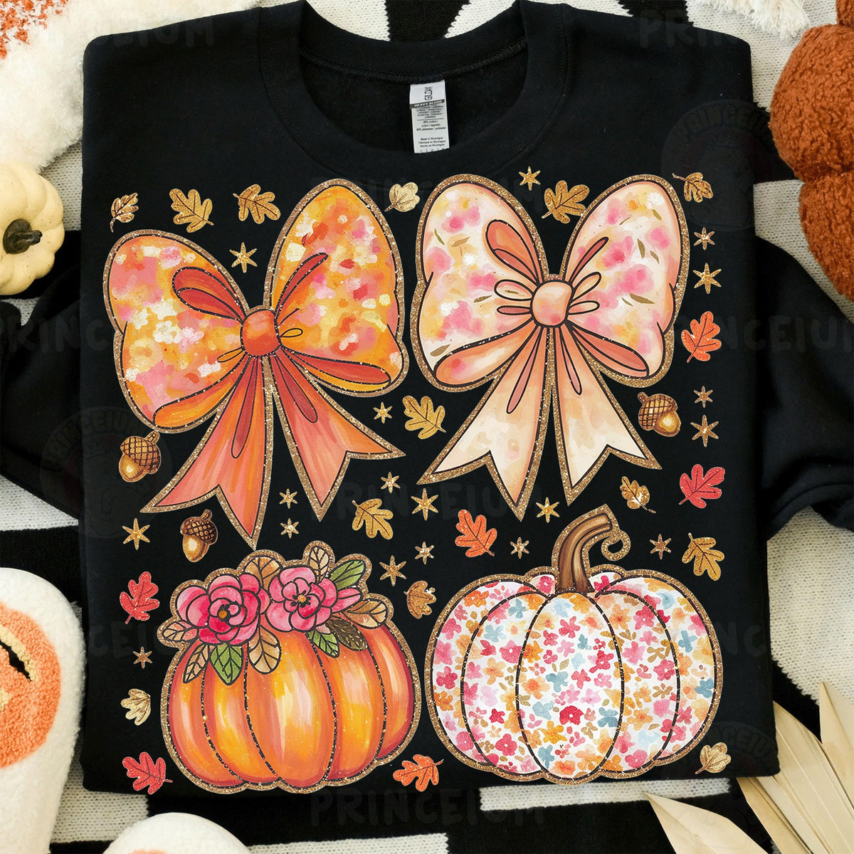 Coquette Fall Bows & Pumpkins
