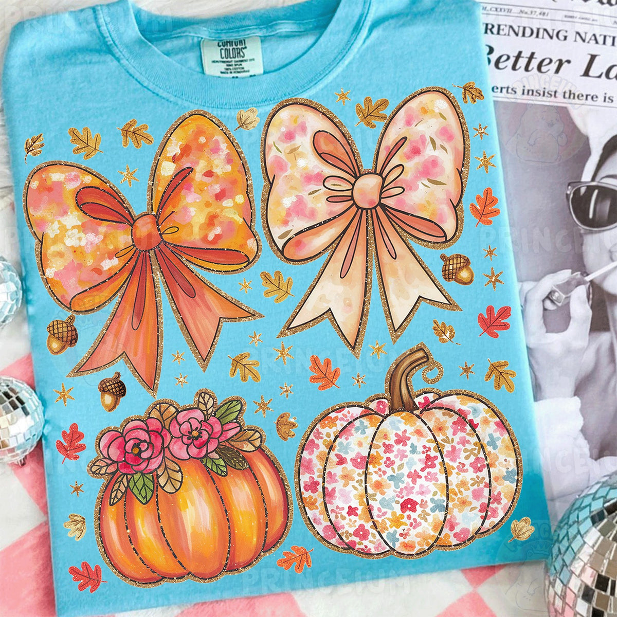 Coquette Fall Bows & Pumpkins