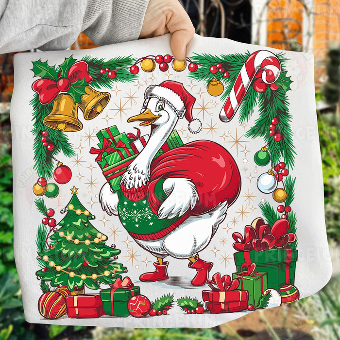 Santa Goose with Gifts