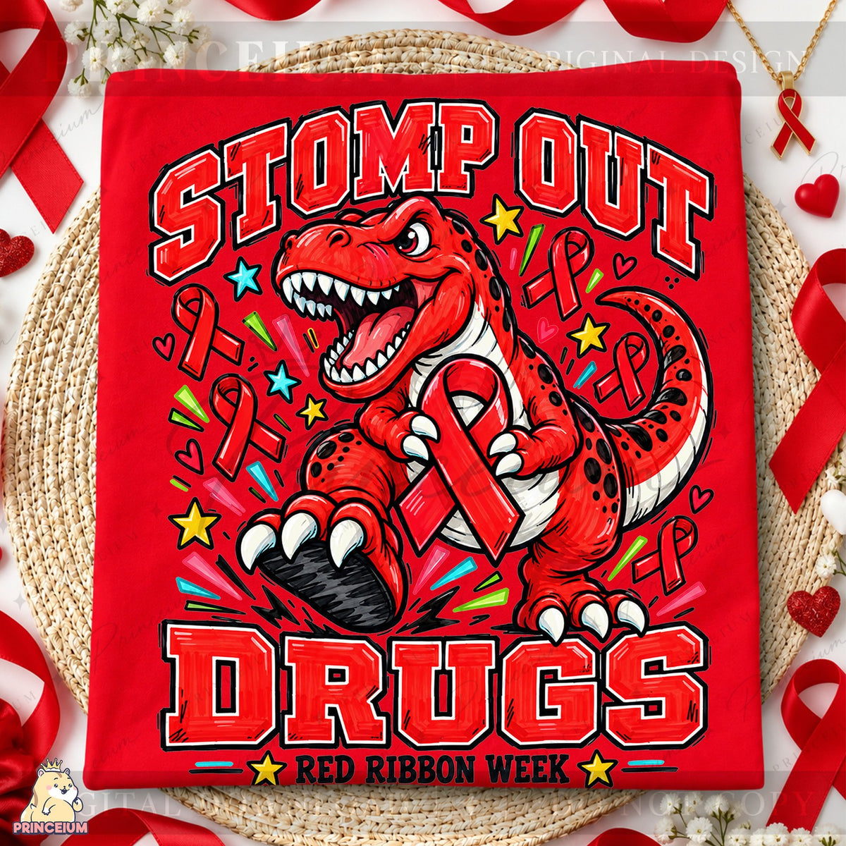 Stomp Out Drugs T-Rex