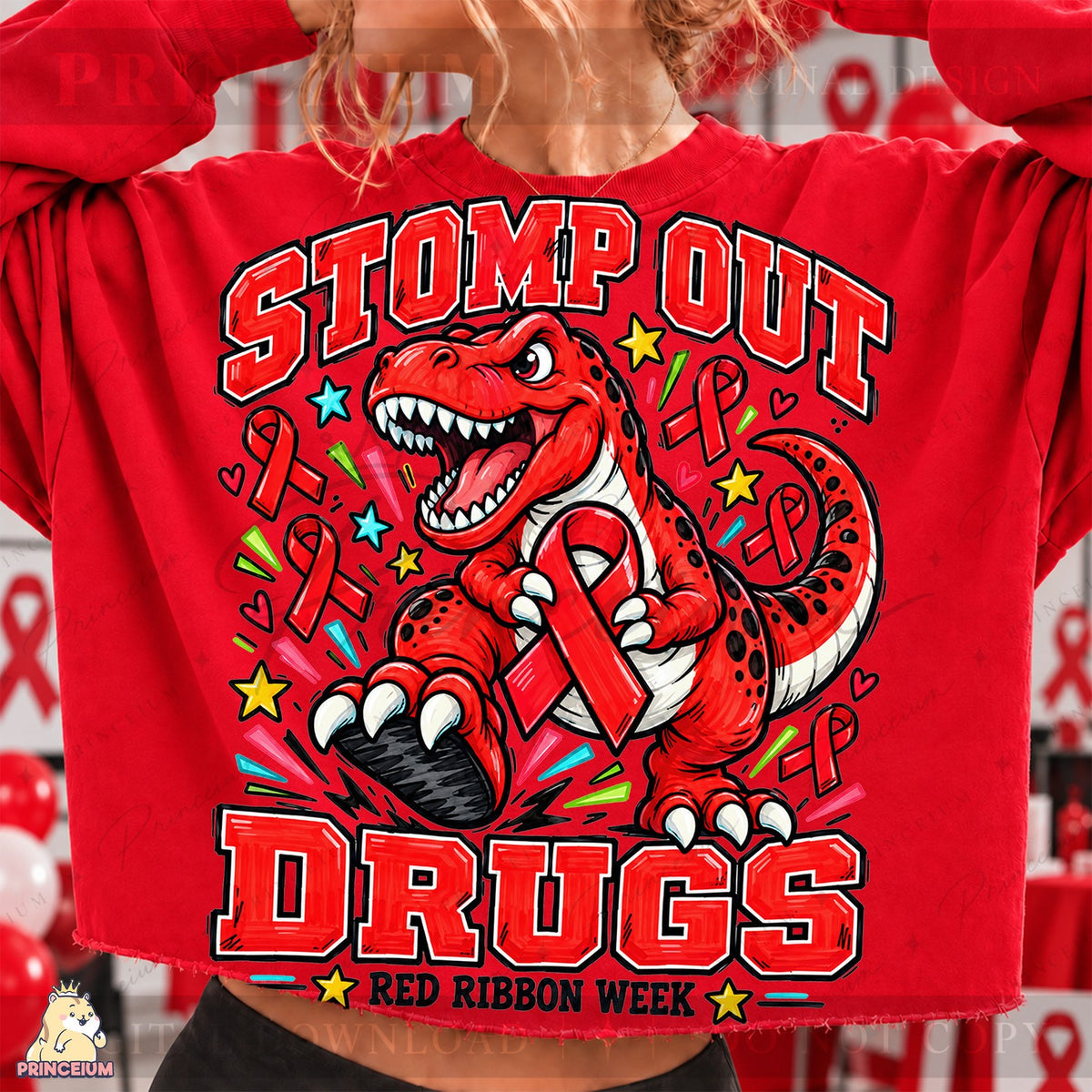 Stomp Out Drugs T-Rex