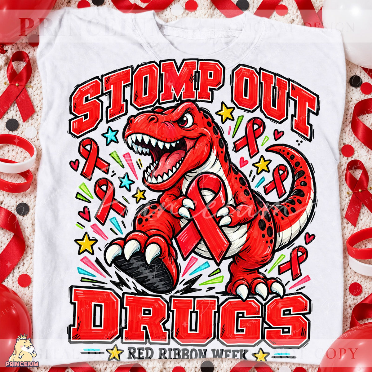Stomp Out Drugs T-Rex