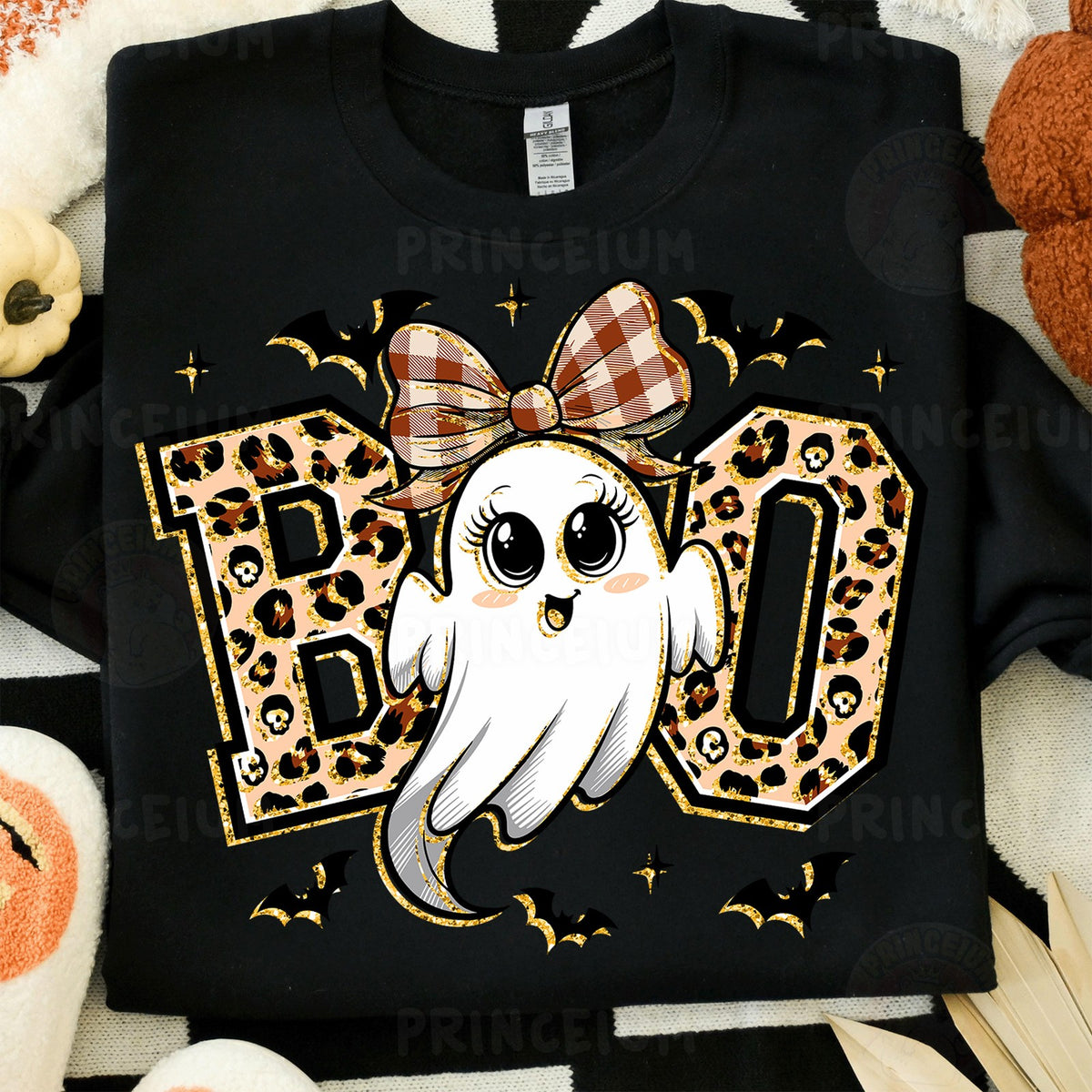 Leopard Boo Ghost with Bow