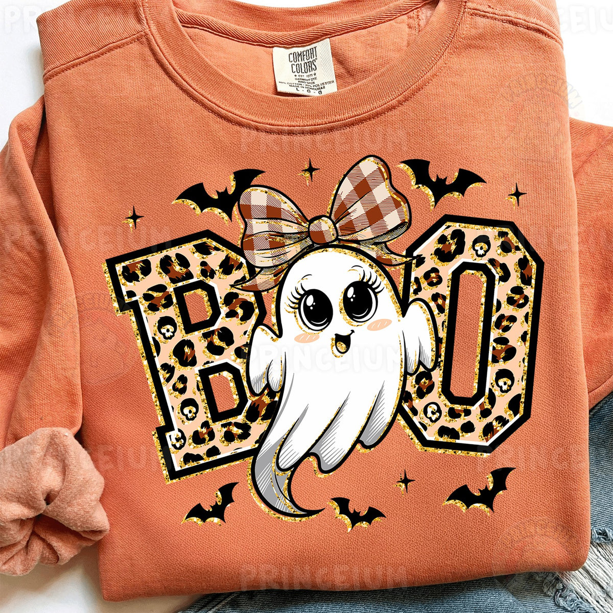 Leopard Boo Ghost with Bow