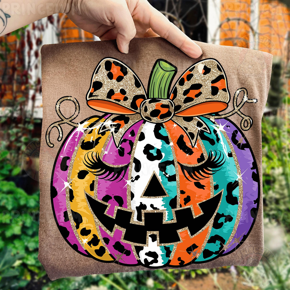 Leopard Print Pumpkin Bow