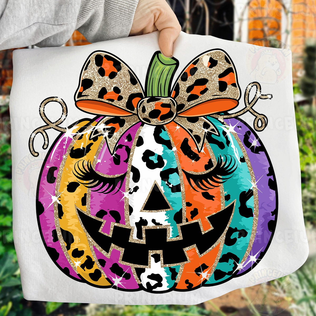 Leopard Print Pumpkin Bow