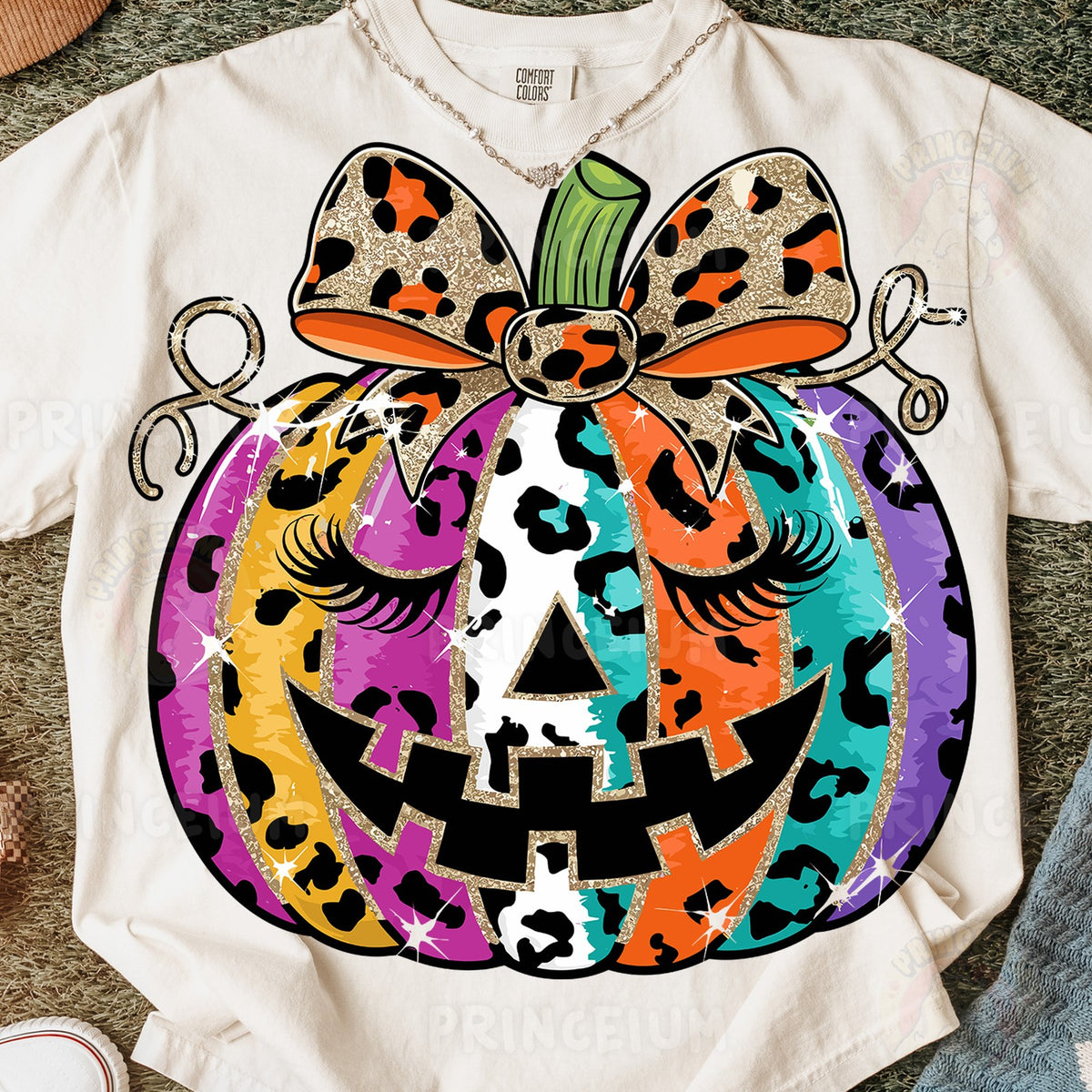 Leopard Print Pumpkin Bow
