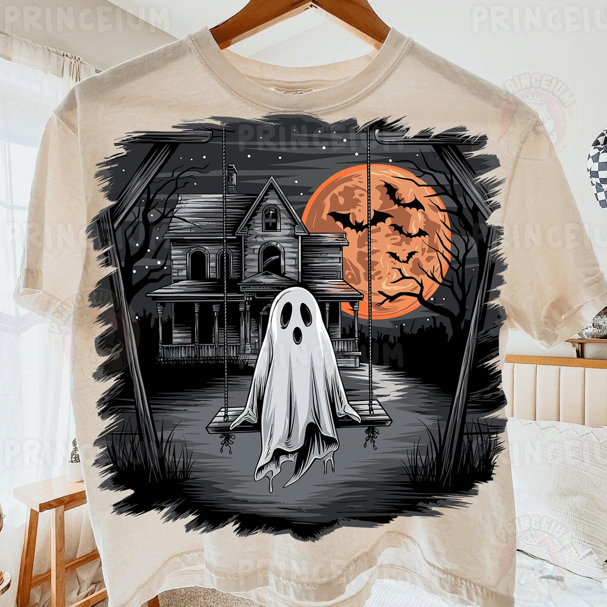 Haunted House Ghost on Swing