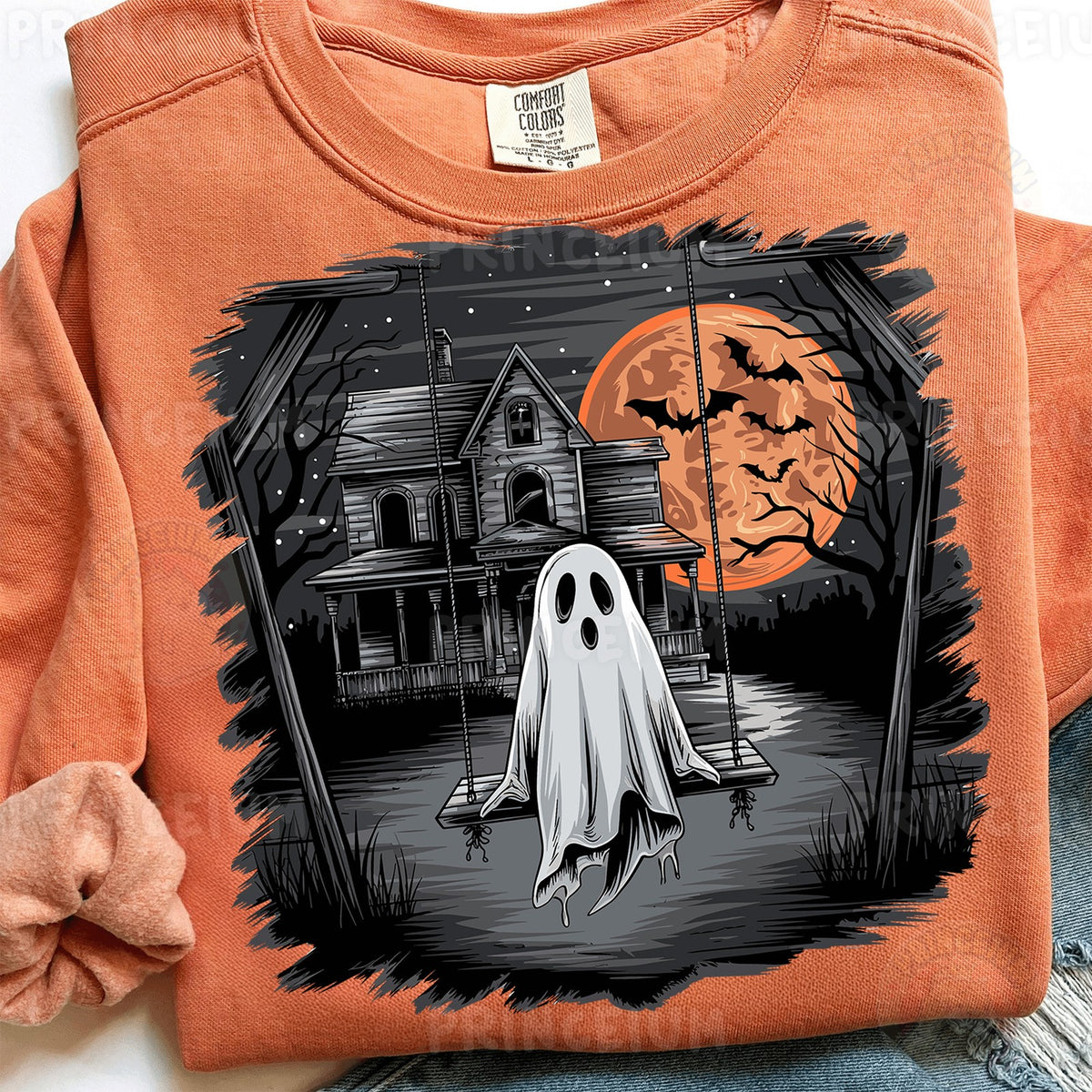 Haunted House Ghost on Swing