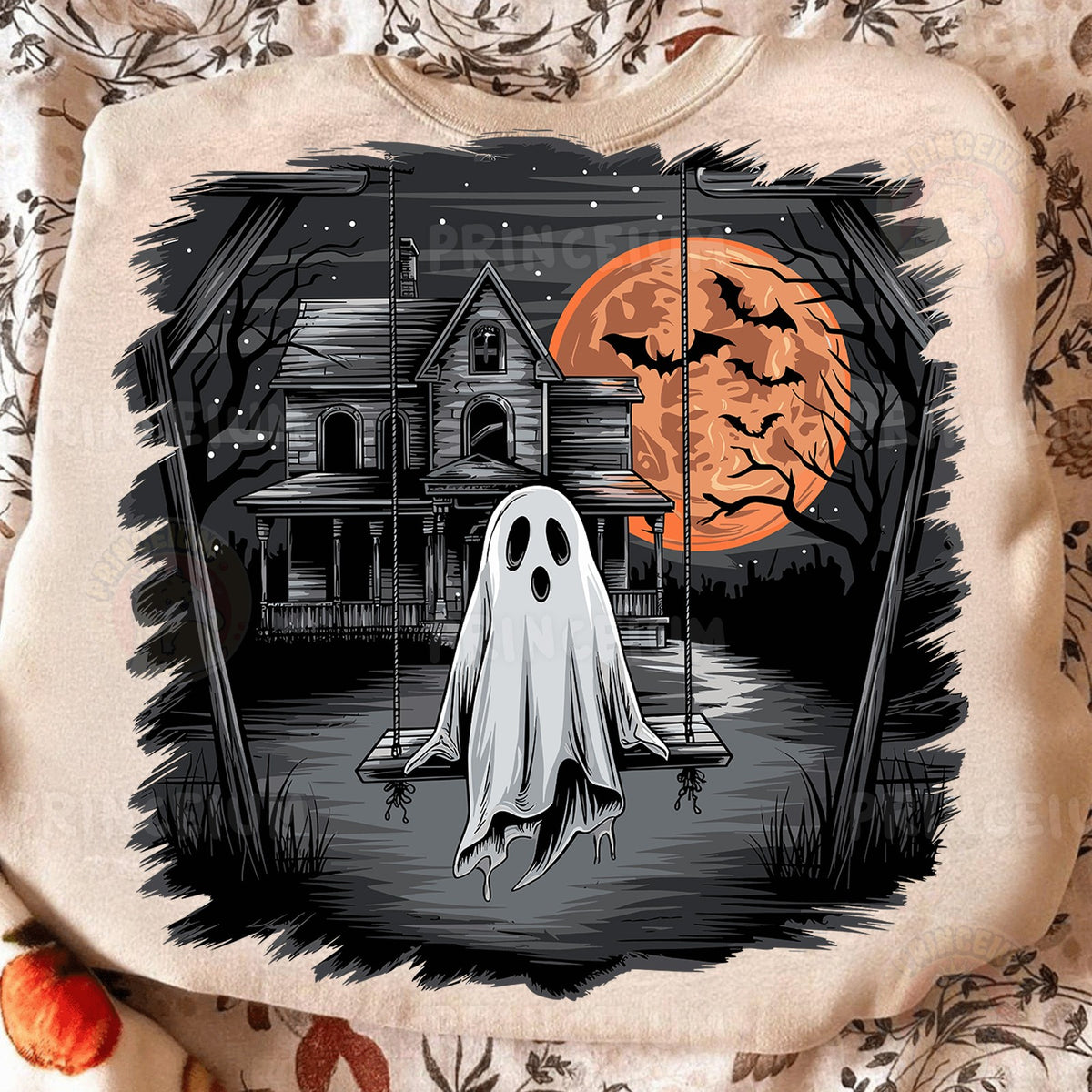 Haunted House Ghost on Swing